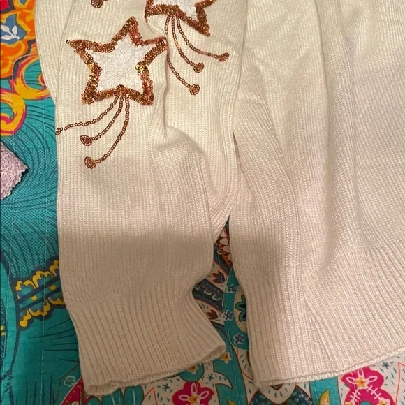 Peach Love California Cream Star Sweater - Picture 8 of 10